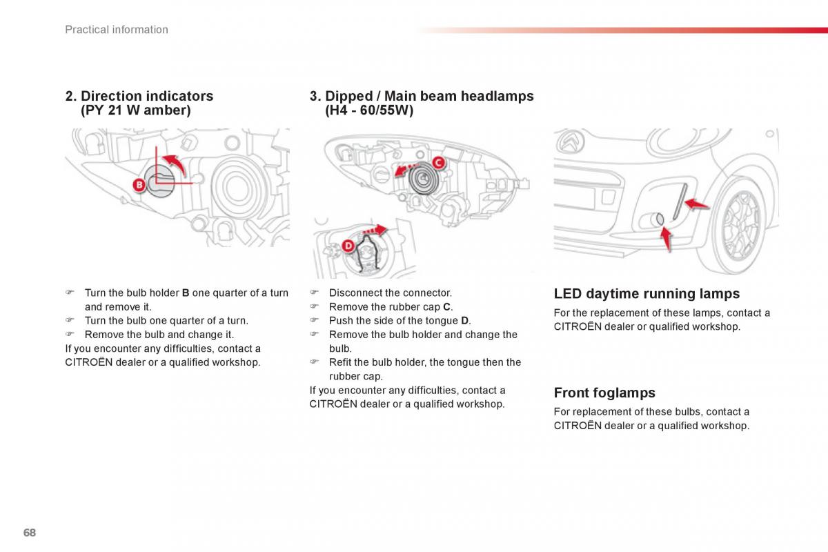 Citroen C1 I 1 owners manual / page 70