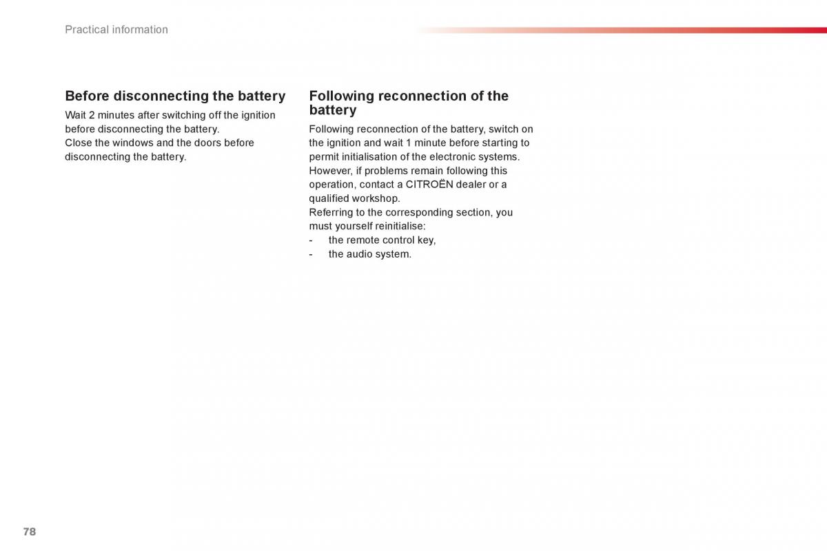 Citroen C1 I 1 owners manual / page 80