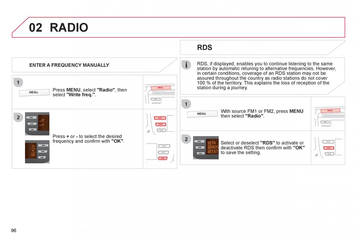 Citroen C1 I 1 owners manual / page 98