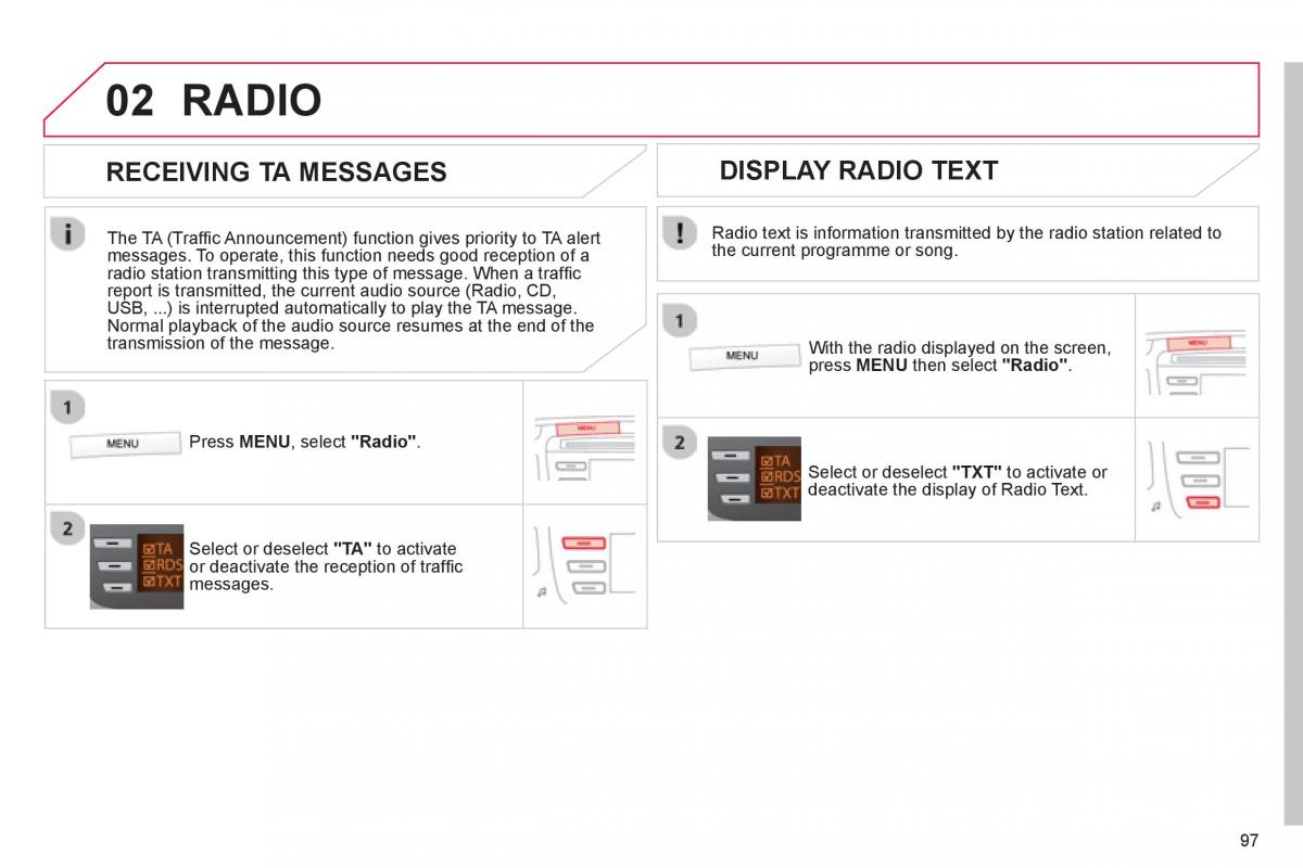 Citroen C1 I 1 owners manual / page 99