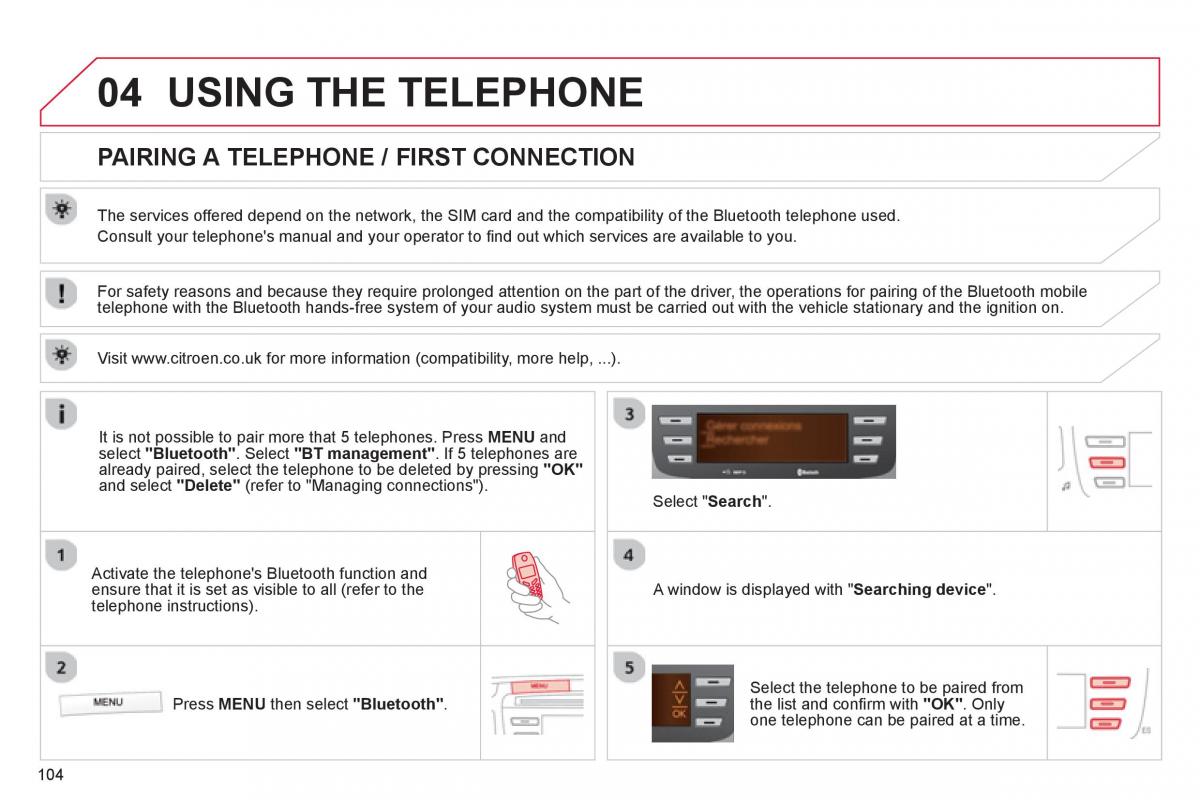 Citroen C1 I 1 owners manual / page 106