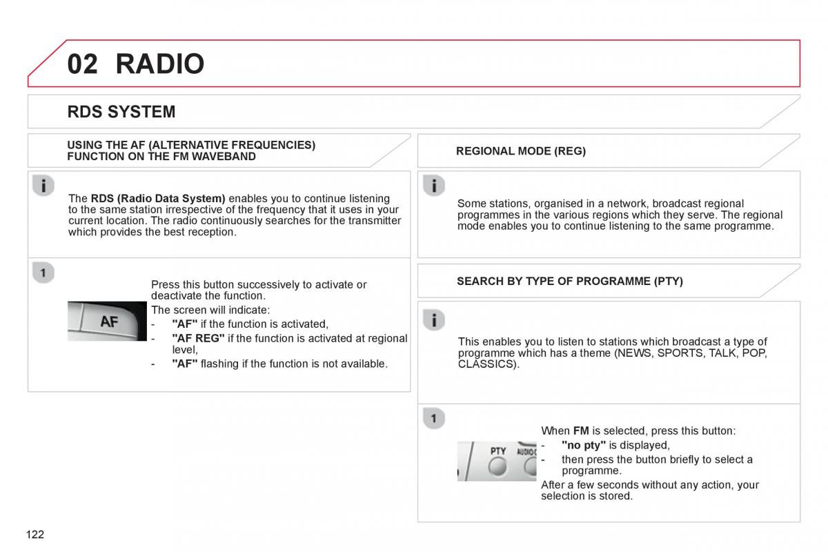 Citroen C1 I 1 owners manual / page 124