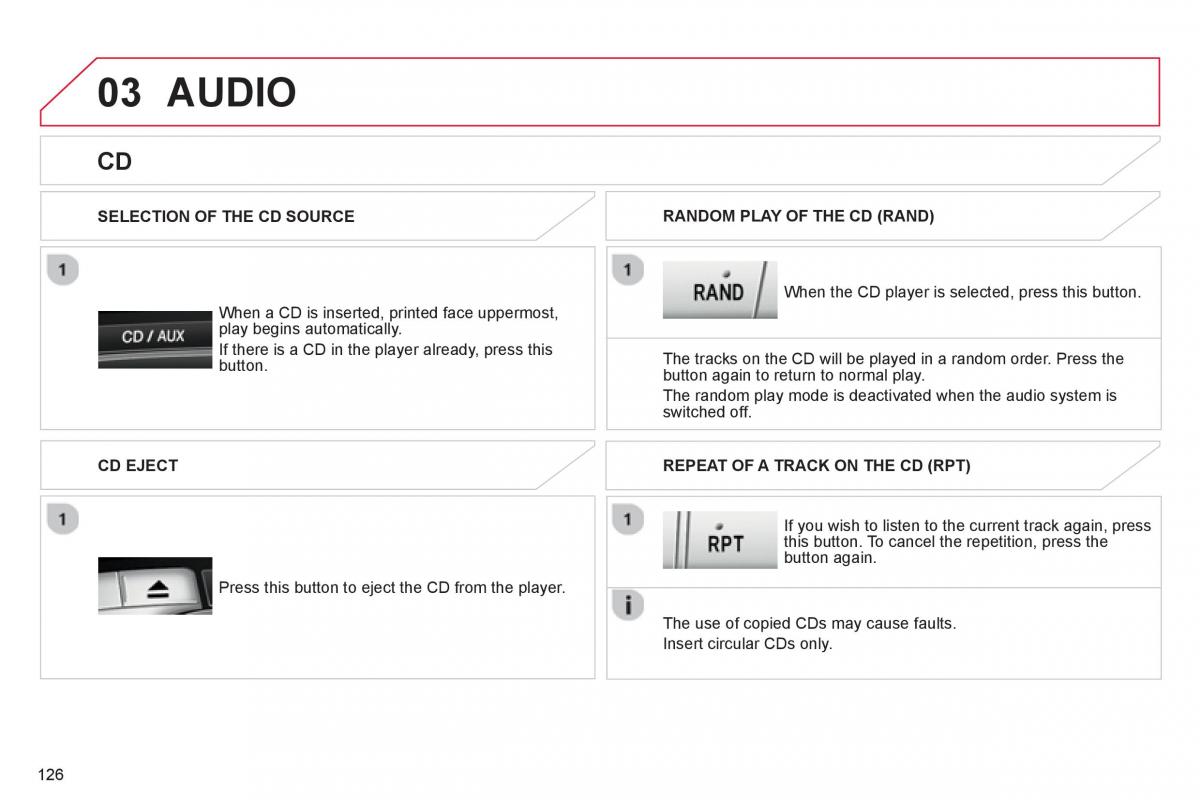 Citroen C1 I 1 owners manual / page 128