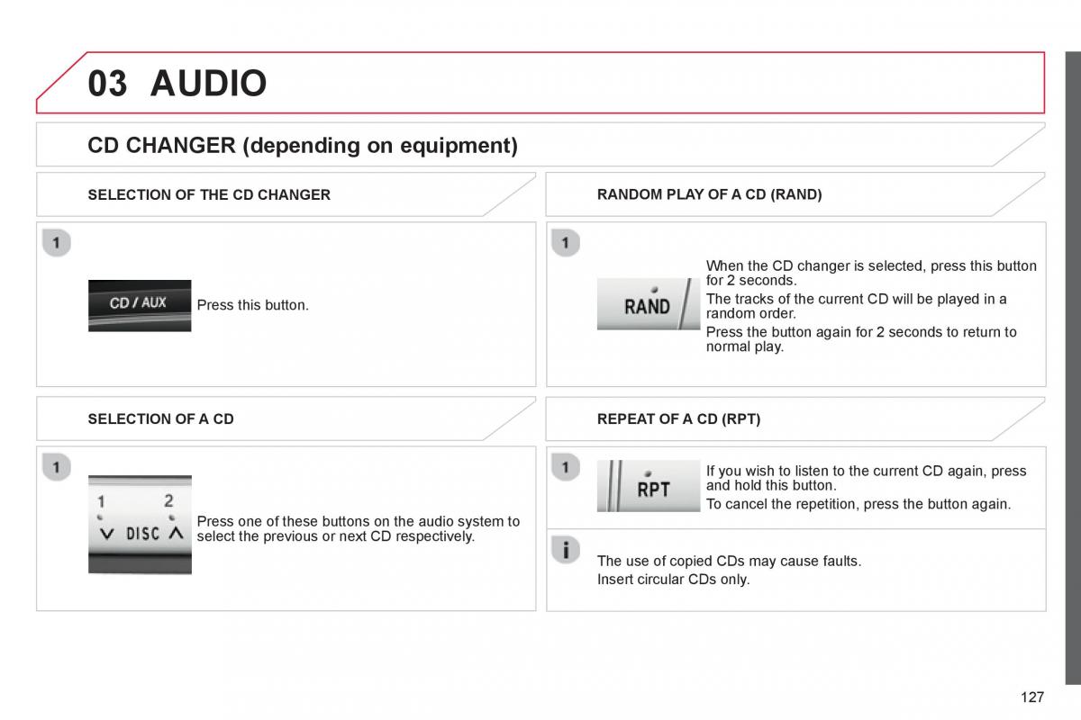 Citroen C1 I 1 owners manual / page 129