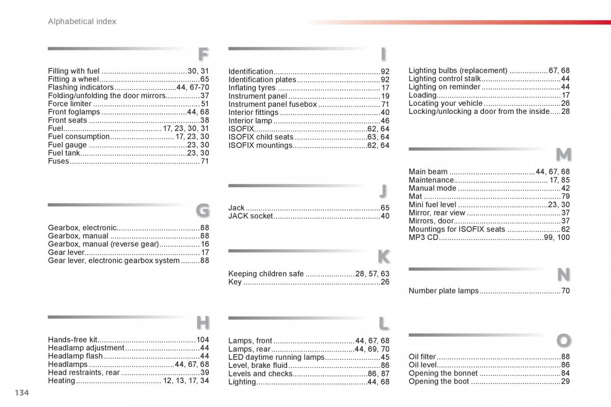 Citroen C1 I 1 owners manual / page 136