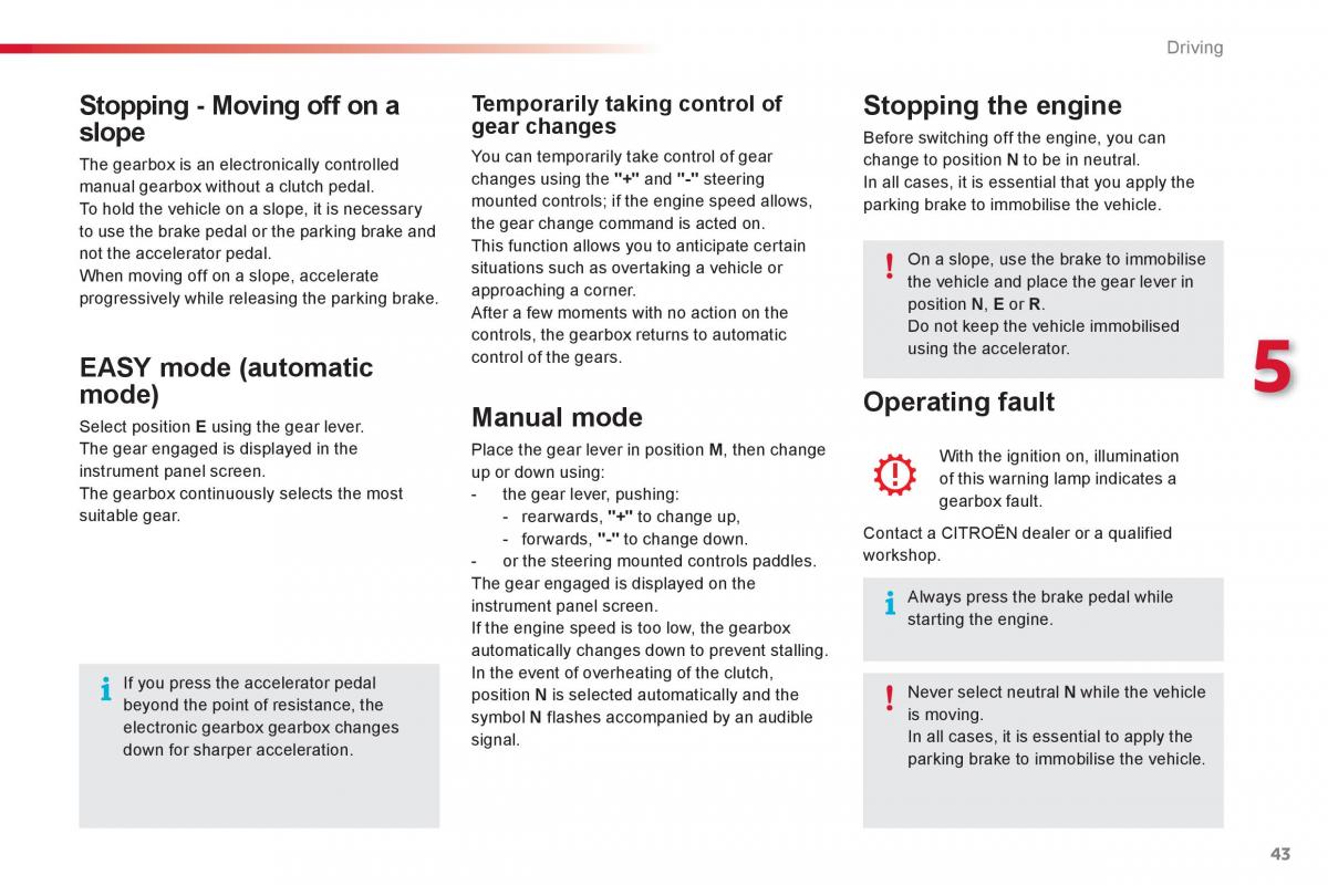 Citroen C1 I 1 owners manual / page 45