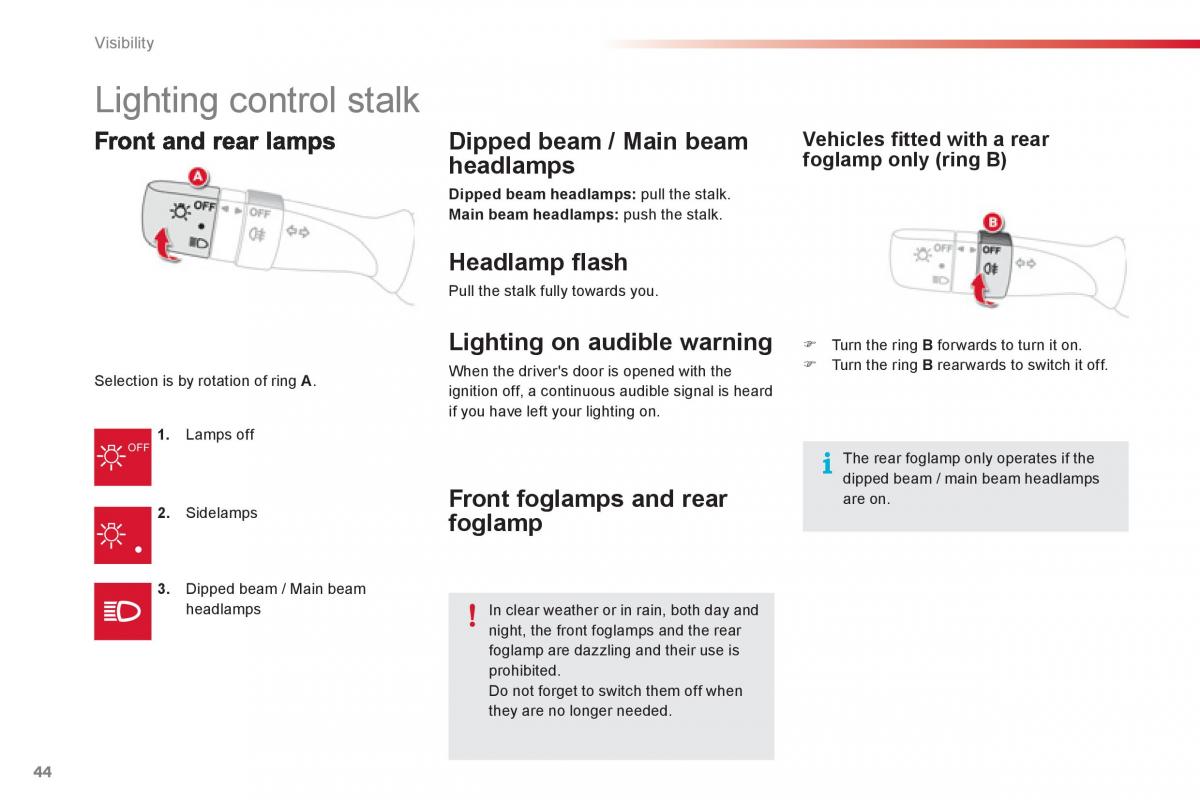 Citroen C1 I 1 owners manual / page 46