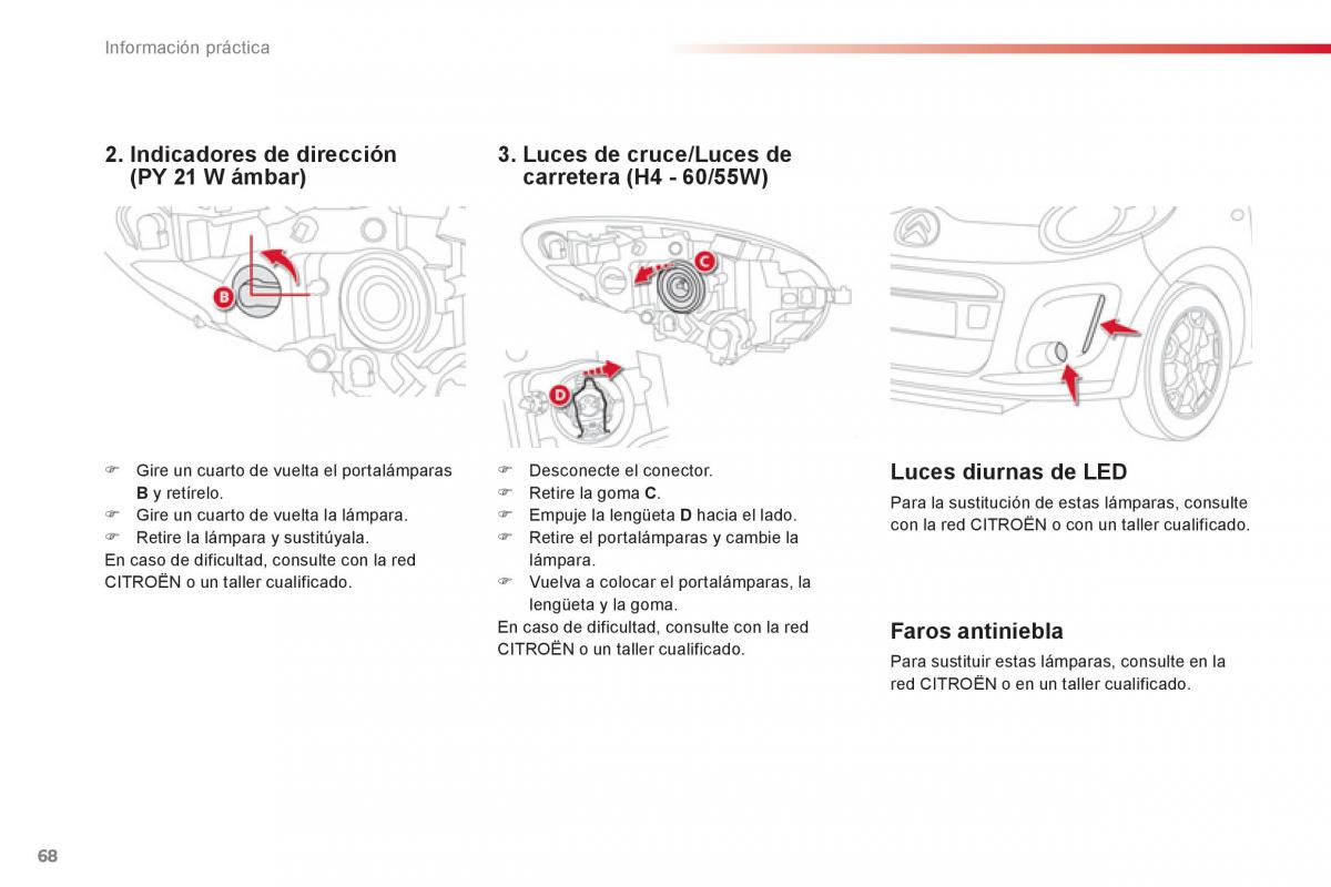 Citroen C1 I 1 manual del propietario / page 70