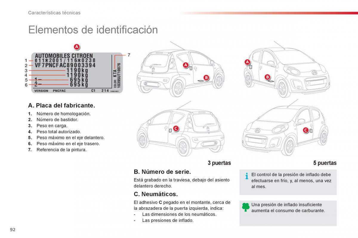 Citroen C1 I 1 manual del propietario / page 94