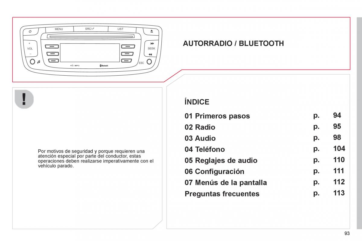 Citroen C1 I 1 manual del propietario / page 95