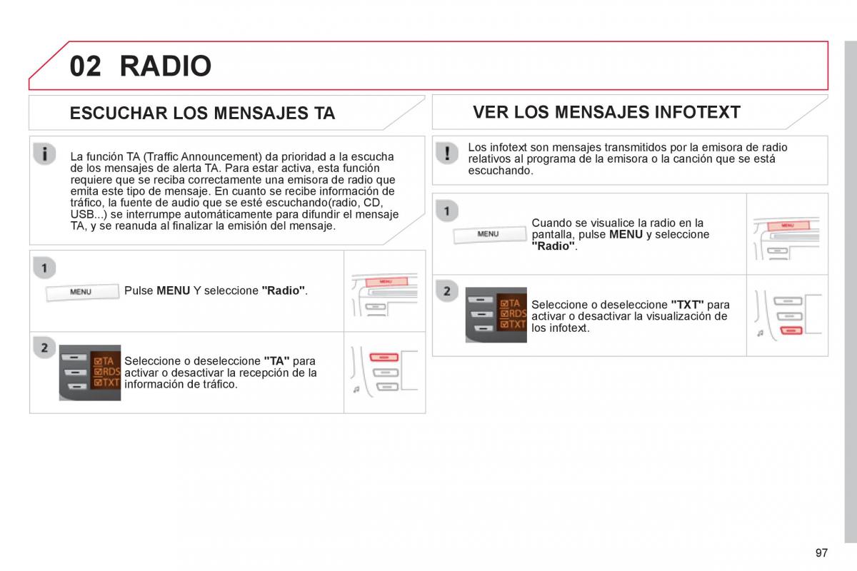 Citroen C1 I 1 manual del propietario / page 99