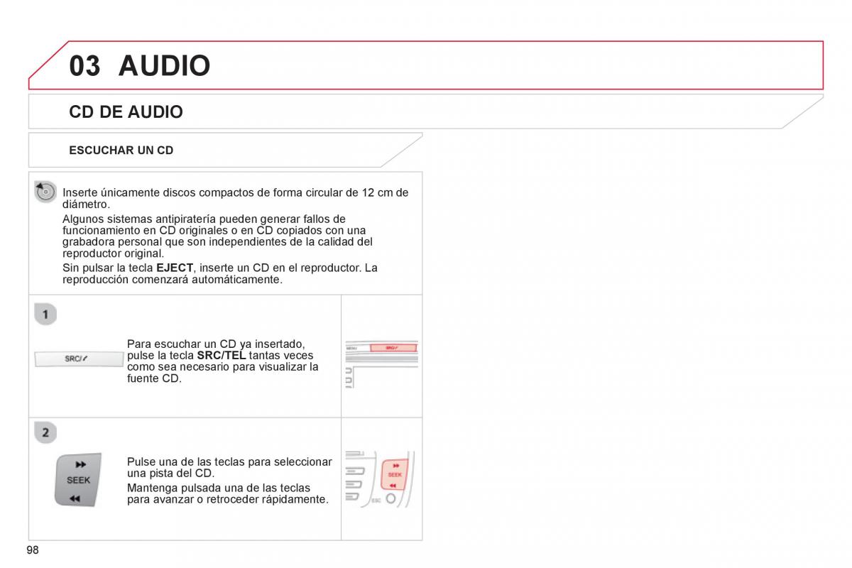 Citroen C1 I 1 manual del propietario / page 100