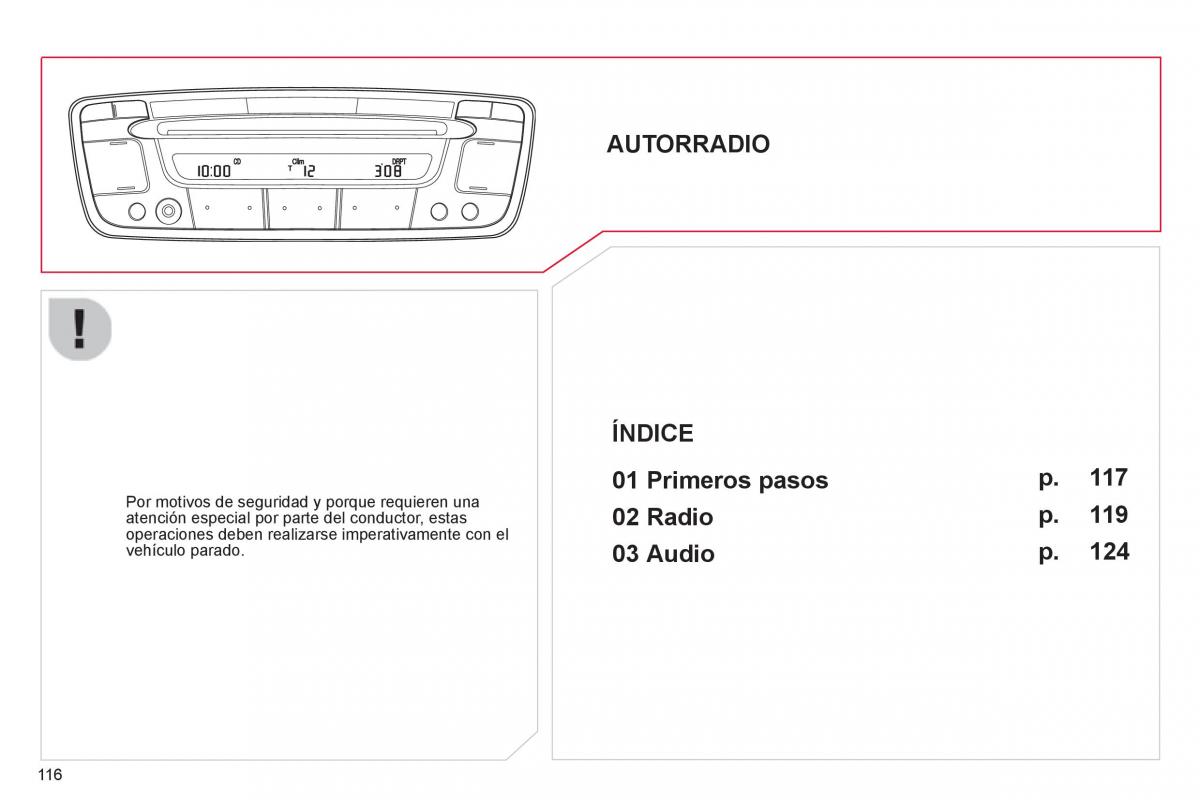 Citroen C1 I 1 manual del propietario / page 118