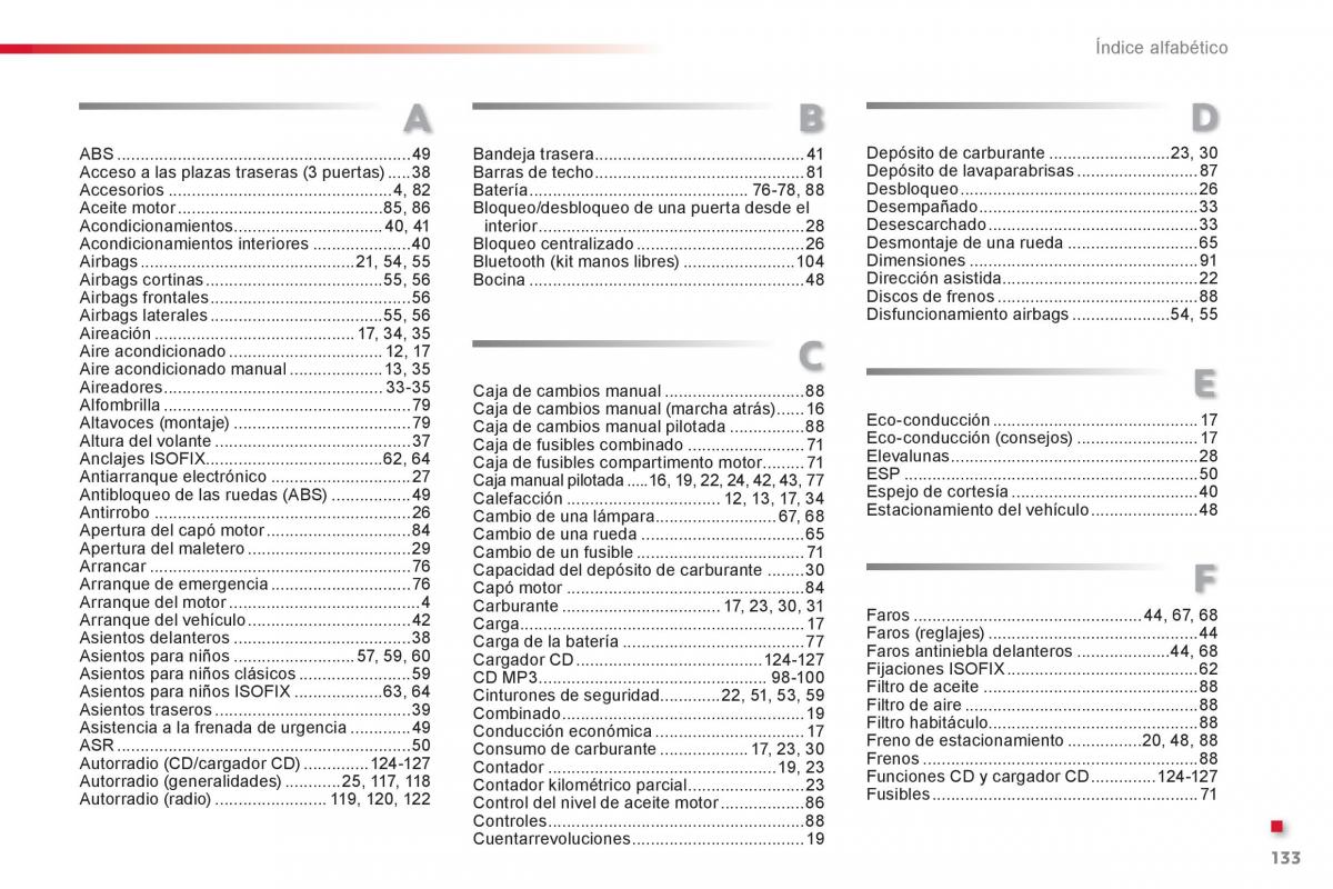 Citroen C1 I 1 manual del propietario / page 135