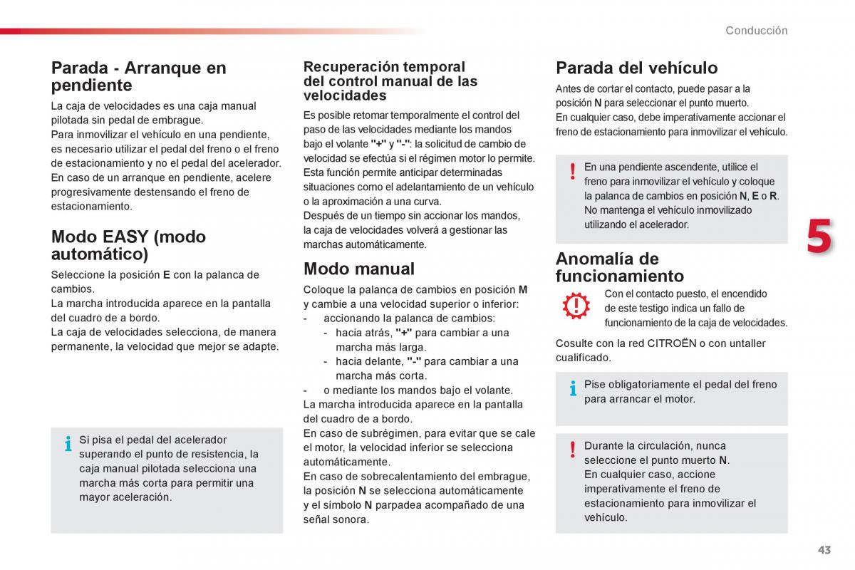 Citroen C1 I 1 manual del propietario / page 45