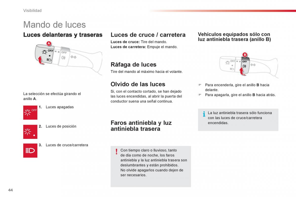 Citroen C1 I 1 manual del propietario / page 46