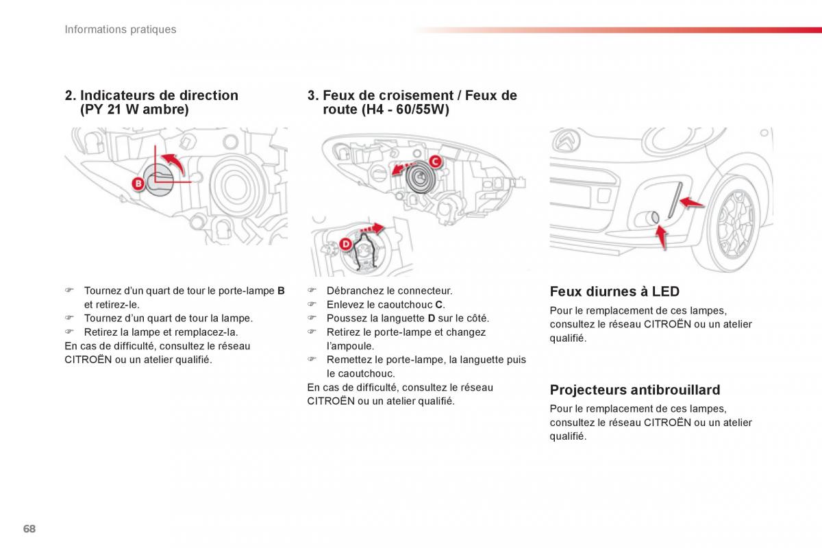 Citroen C1 I 1 manuel du proprietaire / page 70