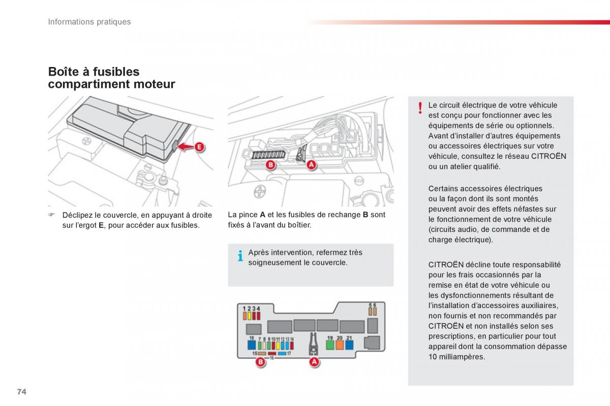 Citroen C1 I 1 manuel du proprietaire / page 76