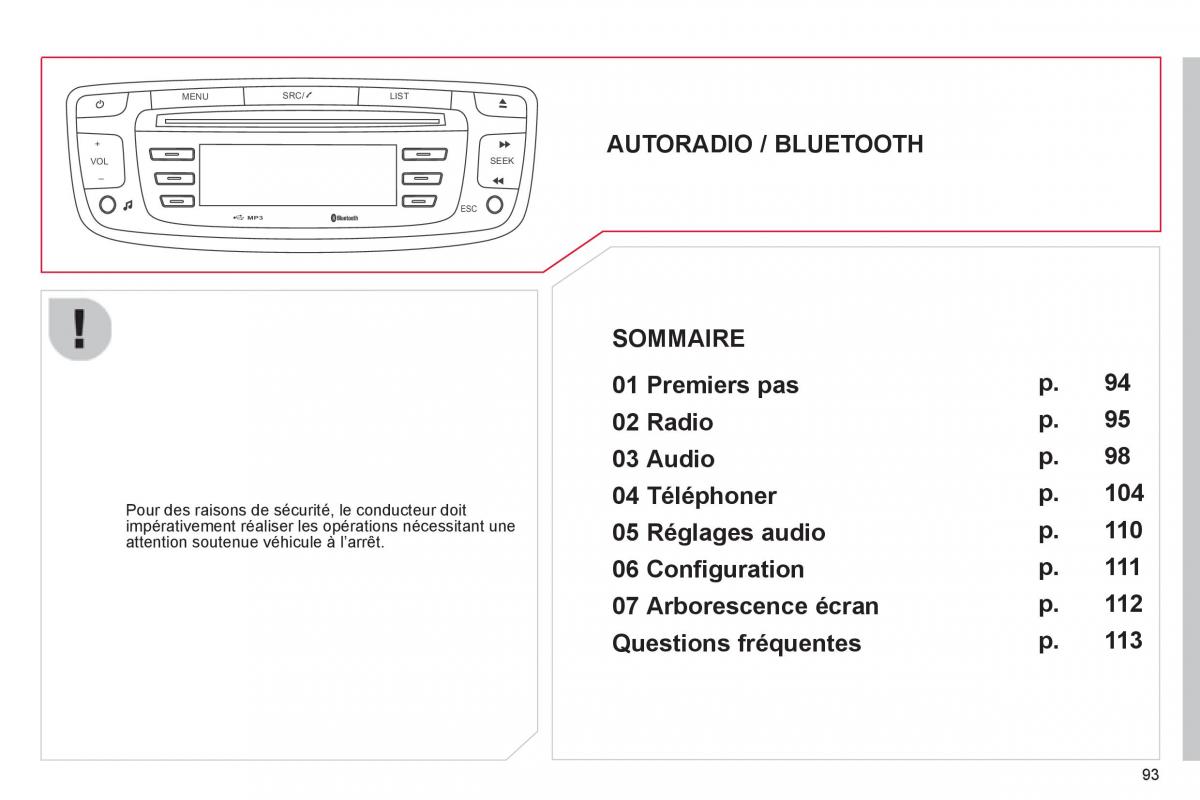 Citroen C1 I 1 manuel du proprietaire / page 95