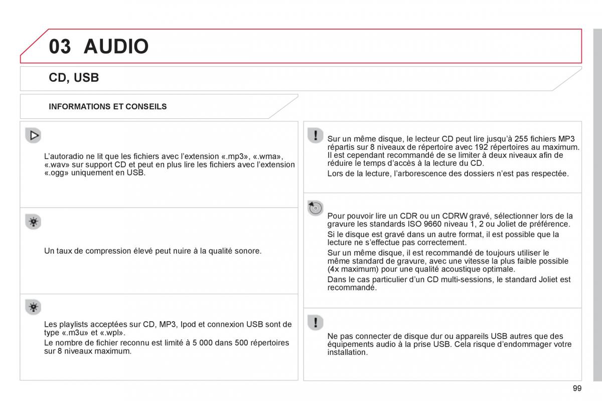 Citroen C1 I 1 manuel du proprietaire / page 101