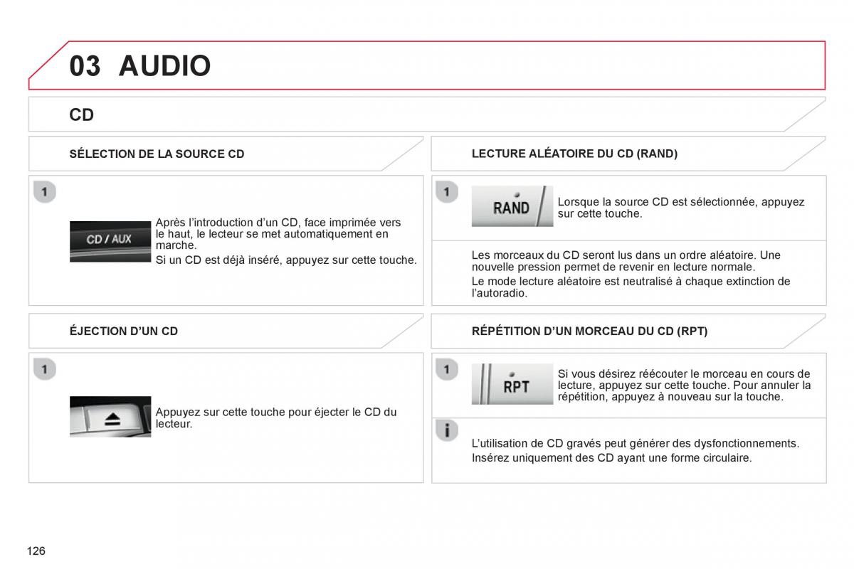 Citroen C1 I 1 manuel du proprietaire / page 128