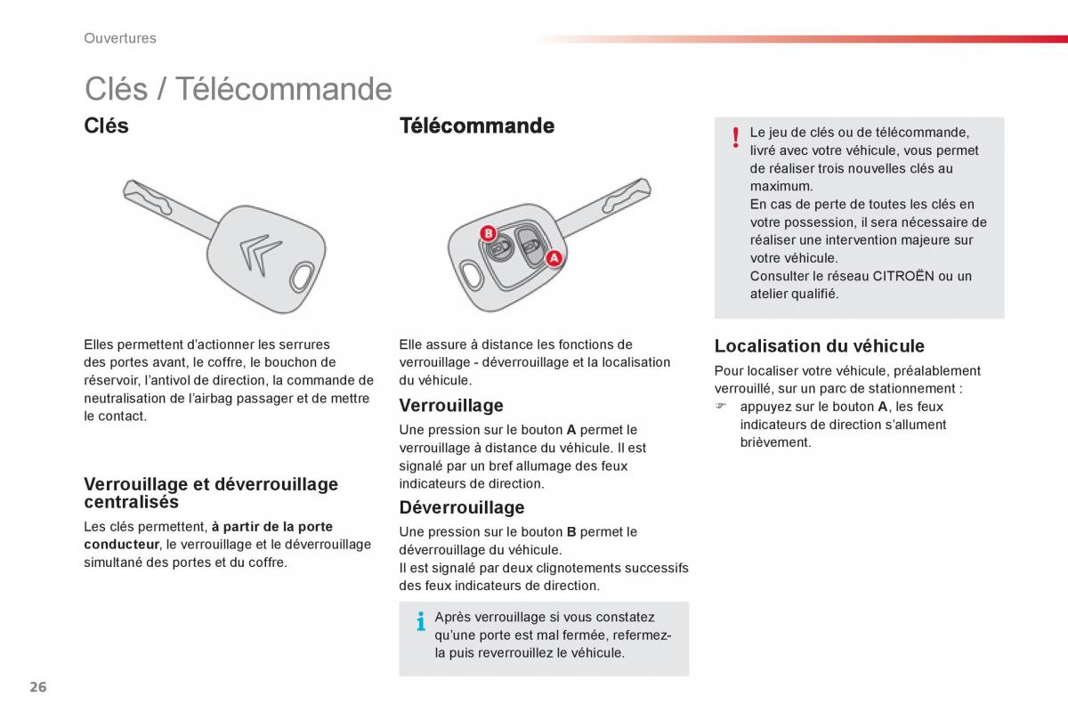 Citroen C1 I 1 manuel du proprietaire / page 28