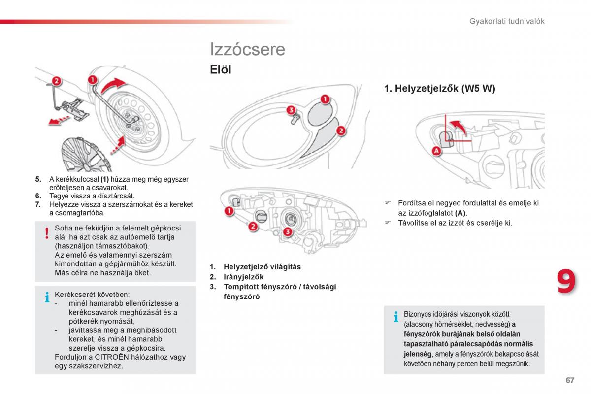 Citroen C1 I 1 Kezelesi utmutato / page 69