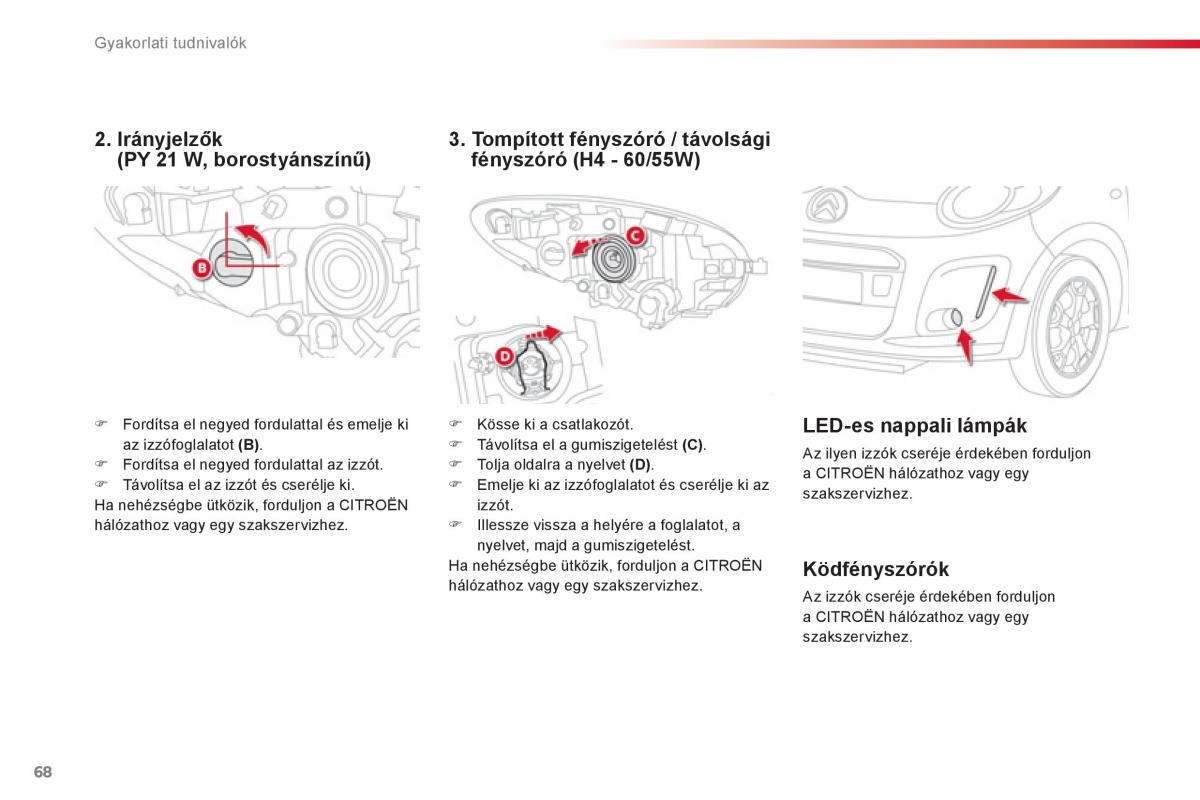 Citroen C1 I 1 Kezelesi utmutato / page 70