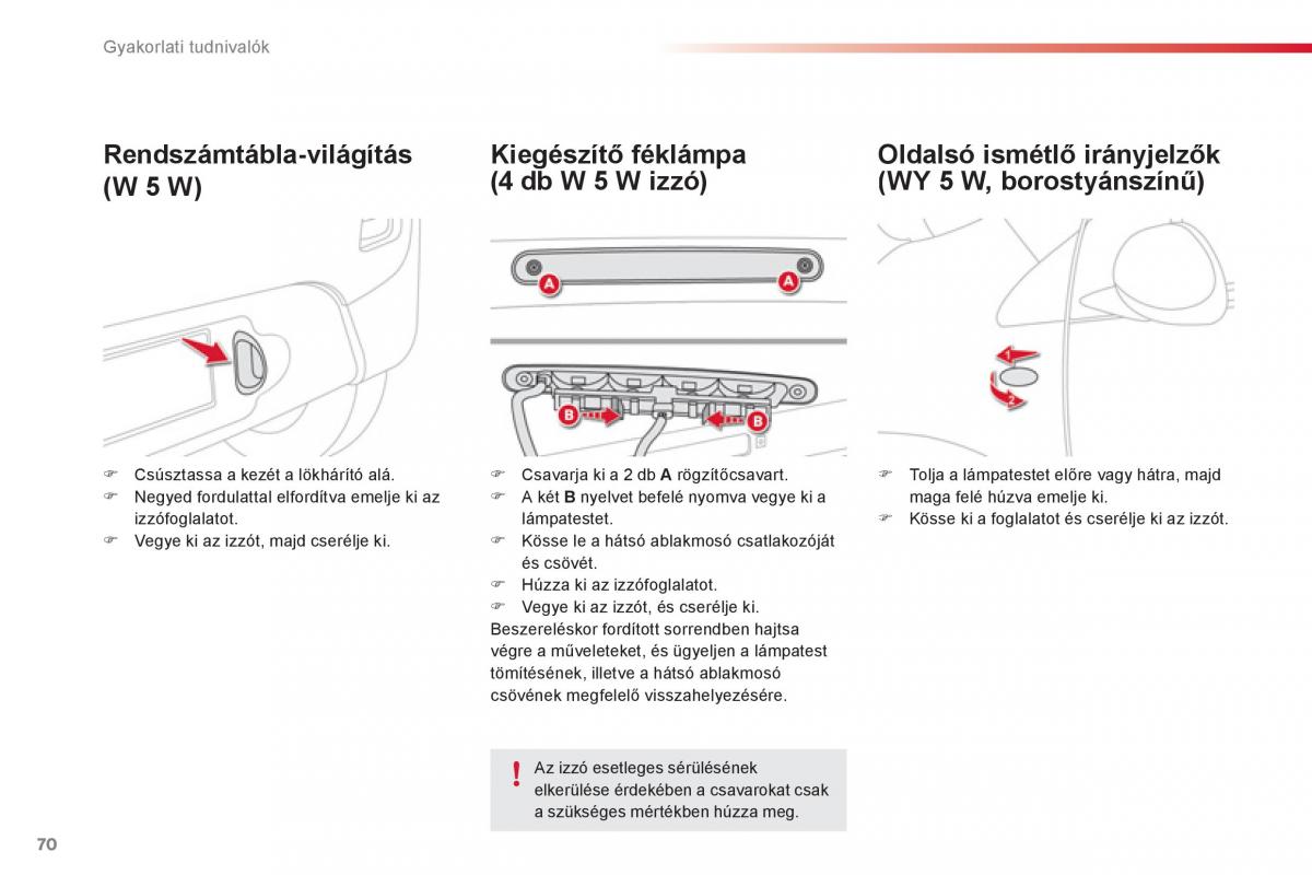 Citroen C1 I 1 Kezelesi utmutato / page 72