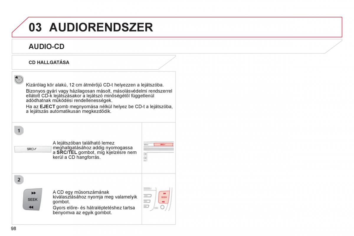 Citroen C1 I 1 Kezelesi utmutato / page 100