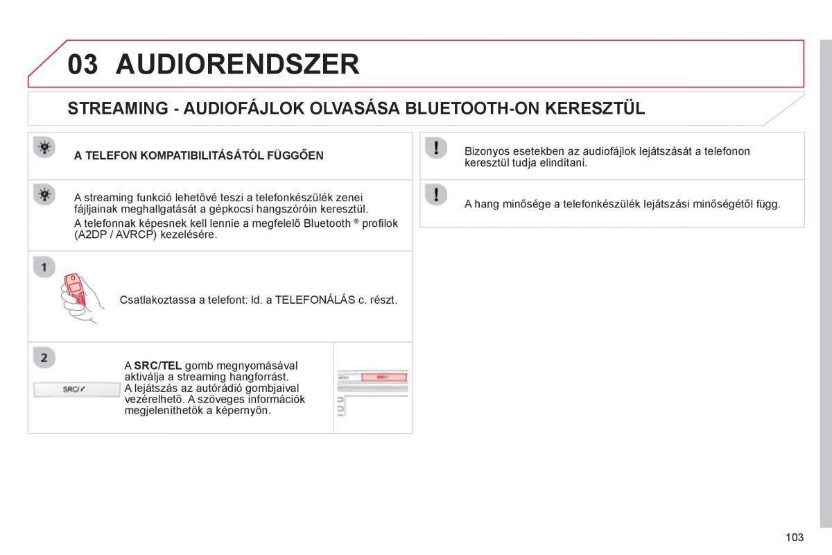 Citroen C1 I 1 Kezelesi utmutato / page 105