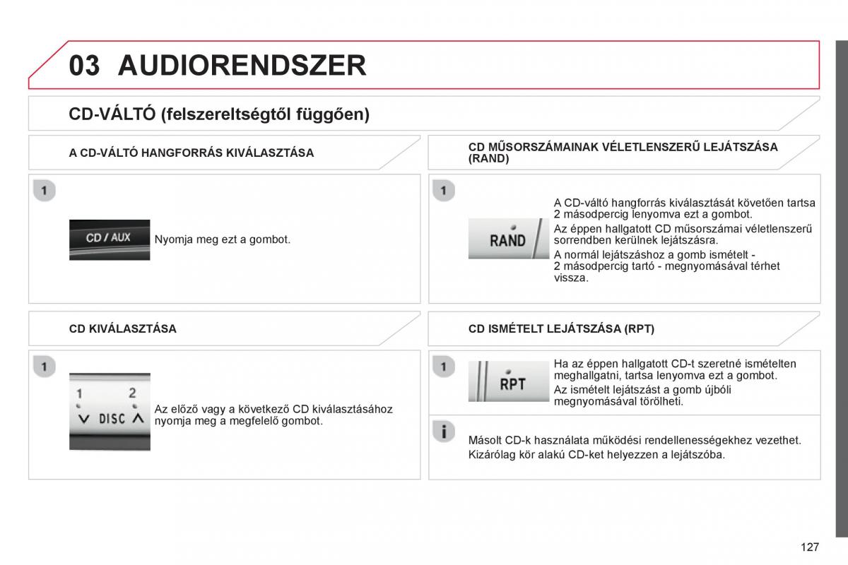 Citroen C1 I 1 Kezelesi utmutato / page 129