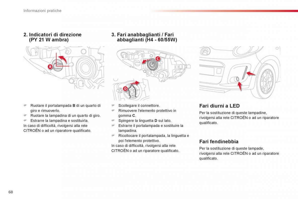 Citroen C1 I 1 manuale del proprietario / page 70