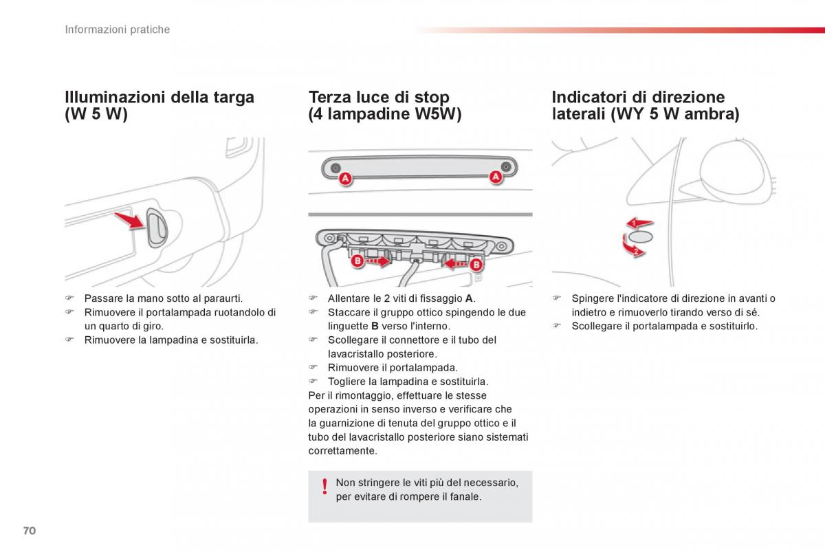 Citroen C1 I 1 manuale del proprietario / page 72