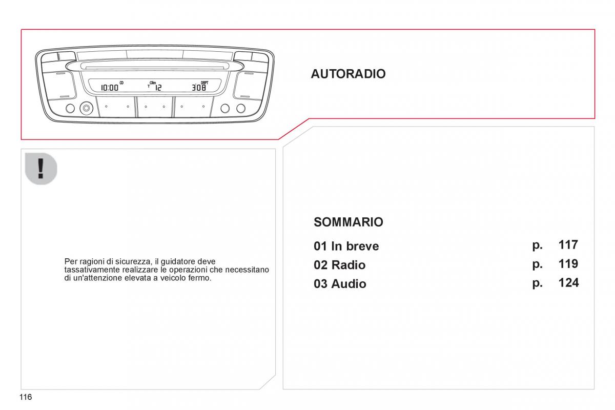 Citroen C1 I 1 manuale del proprietario / page 118