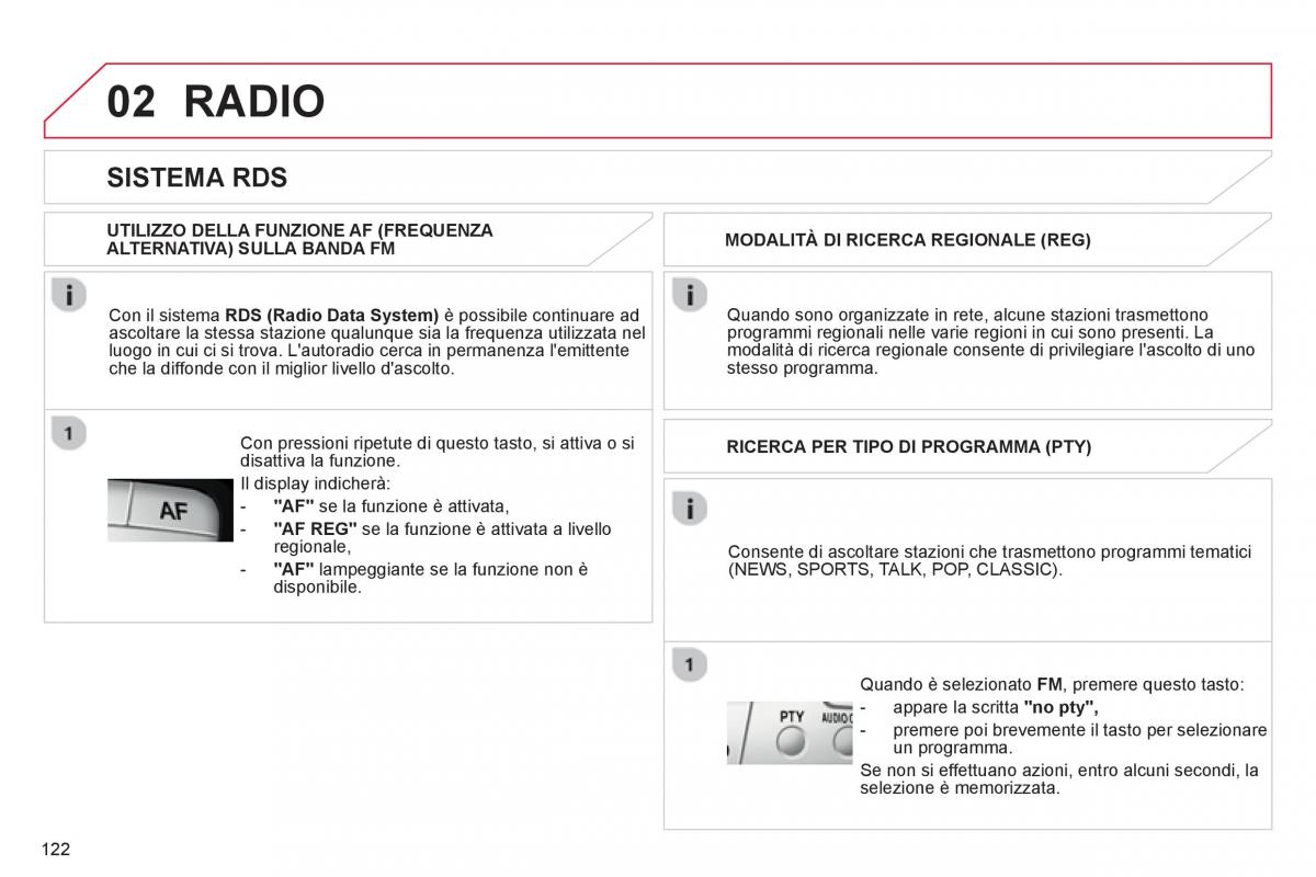 Citroen C1 I 1 manuale del proprietario / page 124