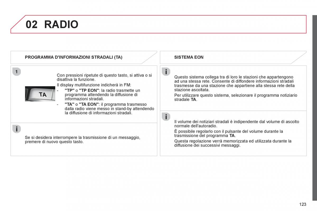 Citroen C1 I 1 manuale del proprietario / page 125