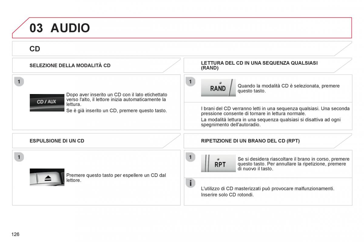 Citroen C1 I 1 manuale del proprietario / page 128