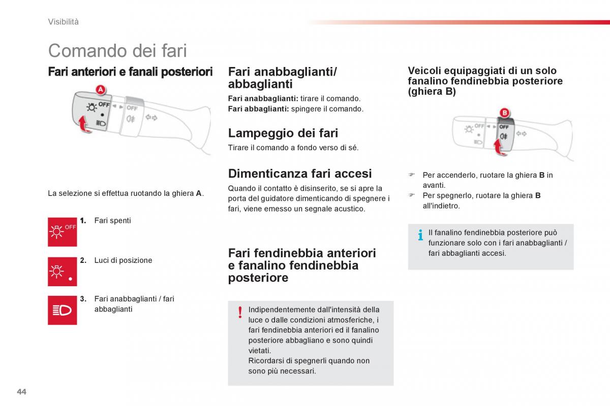 Citroen C1 I 1 manuale del proprietario / page 46