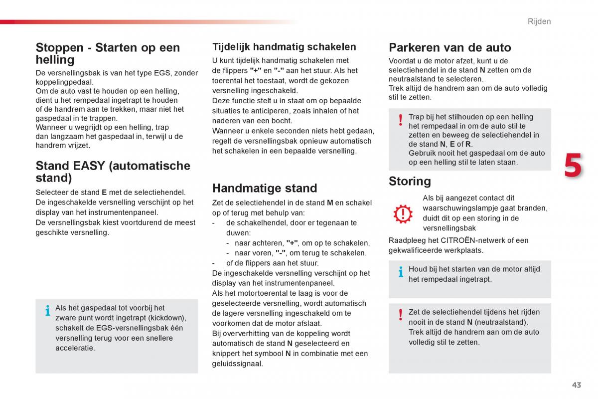 Citroen C1 I 1 handleiding / page 45