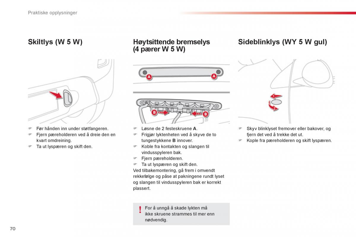 Citroen C1 I 1 bruksanvisningen / page 72