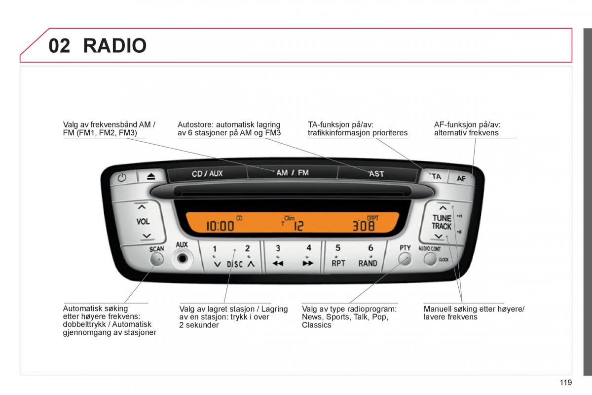 Citroen C1 I 1 bruksanvisningen / page 121