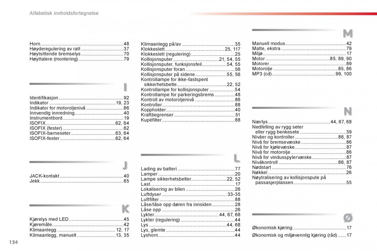 Citroen C1 I 1 bruksanvisningen / page 136