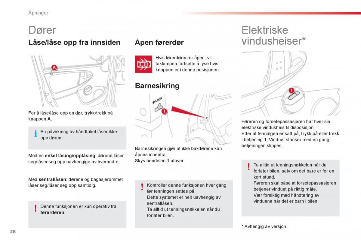 Citroen C1 I 1 bruksanvisningen / page 30