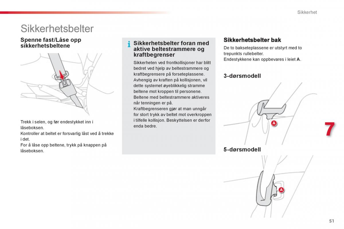 Citroen C1 I 1 bruksanvisningen / page 53