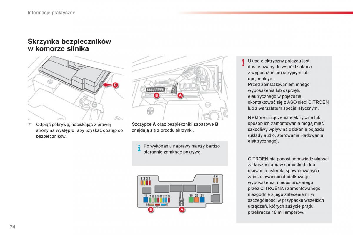 Citroen C1 I 1 instrukcja obslugi / page 76