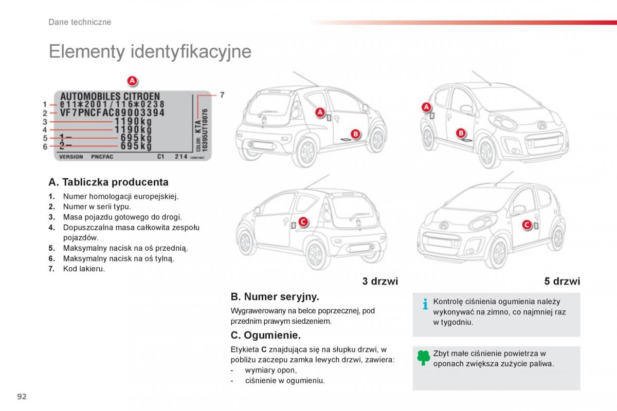 Citroen C1 I 1 instrukcja obslugi / page 94