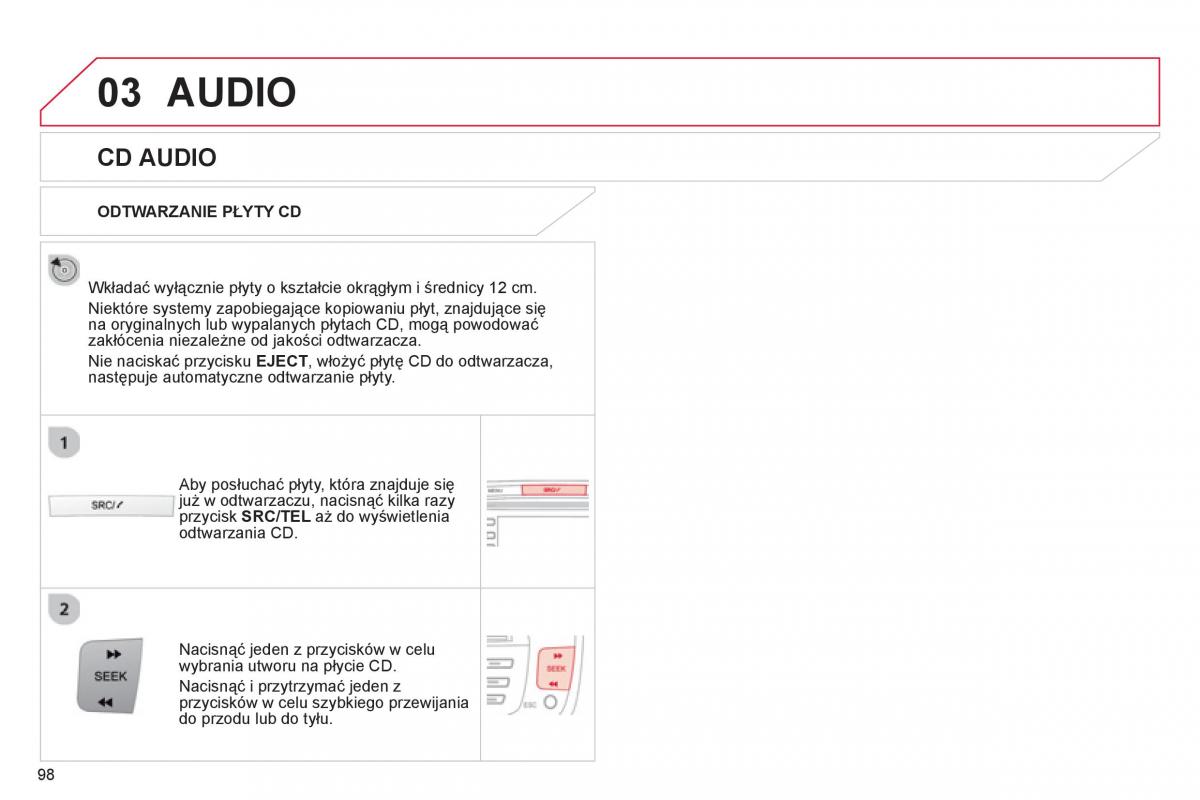 Citroen C1 I 1 instrukcja obslugi / page 100