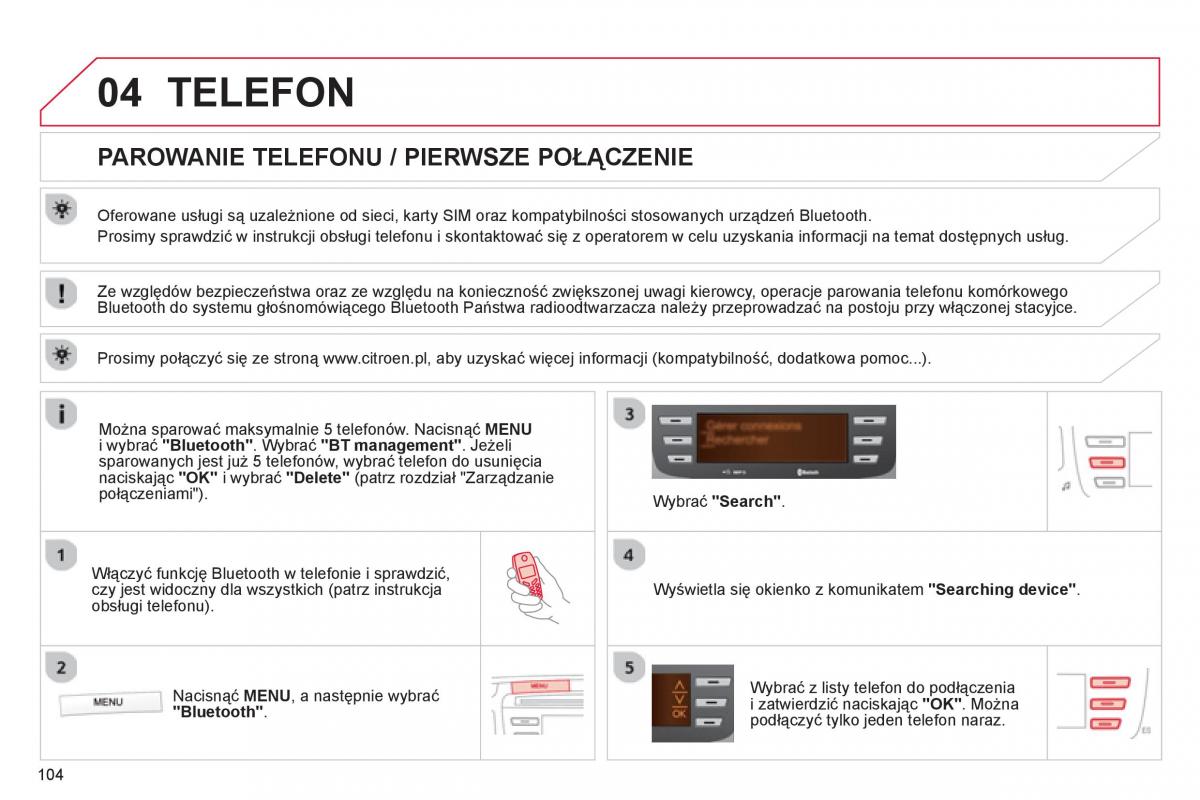 Citroen C1 I 1 instrukcja obslugi / page 106