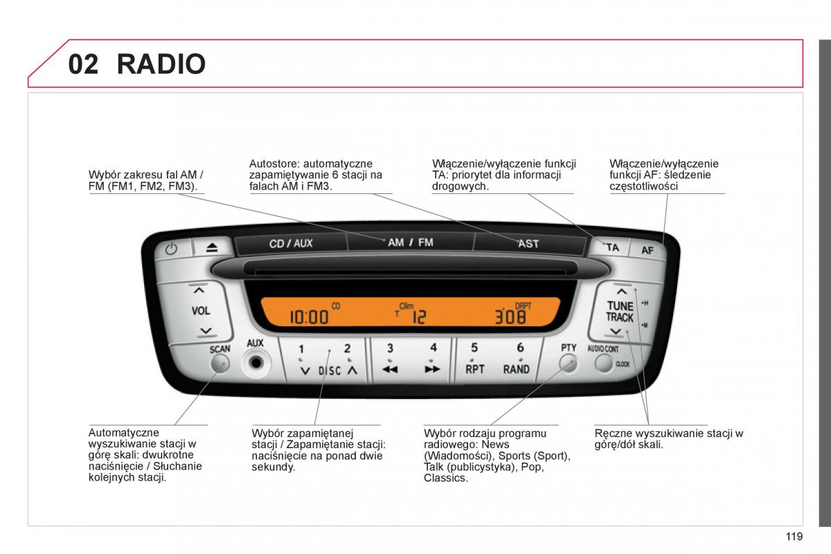 Citroen C1 I 1 instrukcja obslugi / page 121